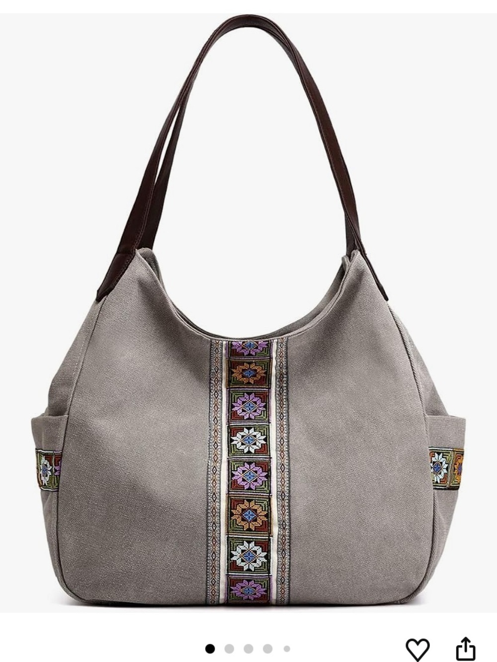 Worldlyda Women Canvas Hobo Bag